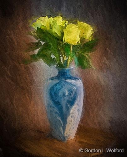 Yellow Roses Still Life_P1200090-2art.jpg - Photographed at Smiths Falls, Ontario, Canada.